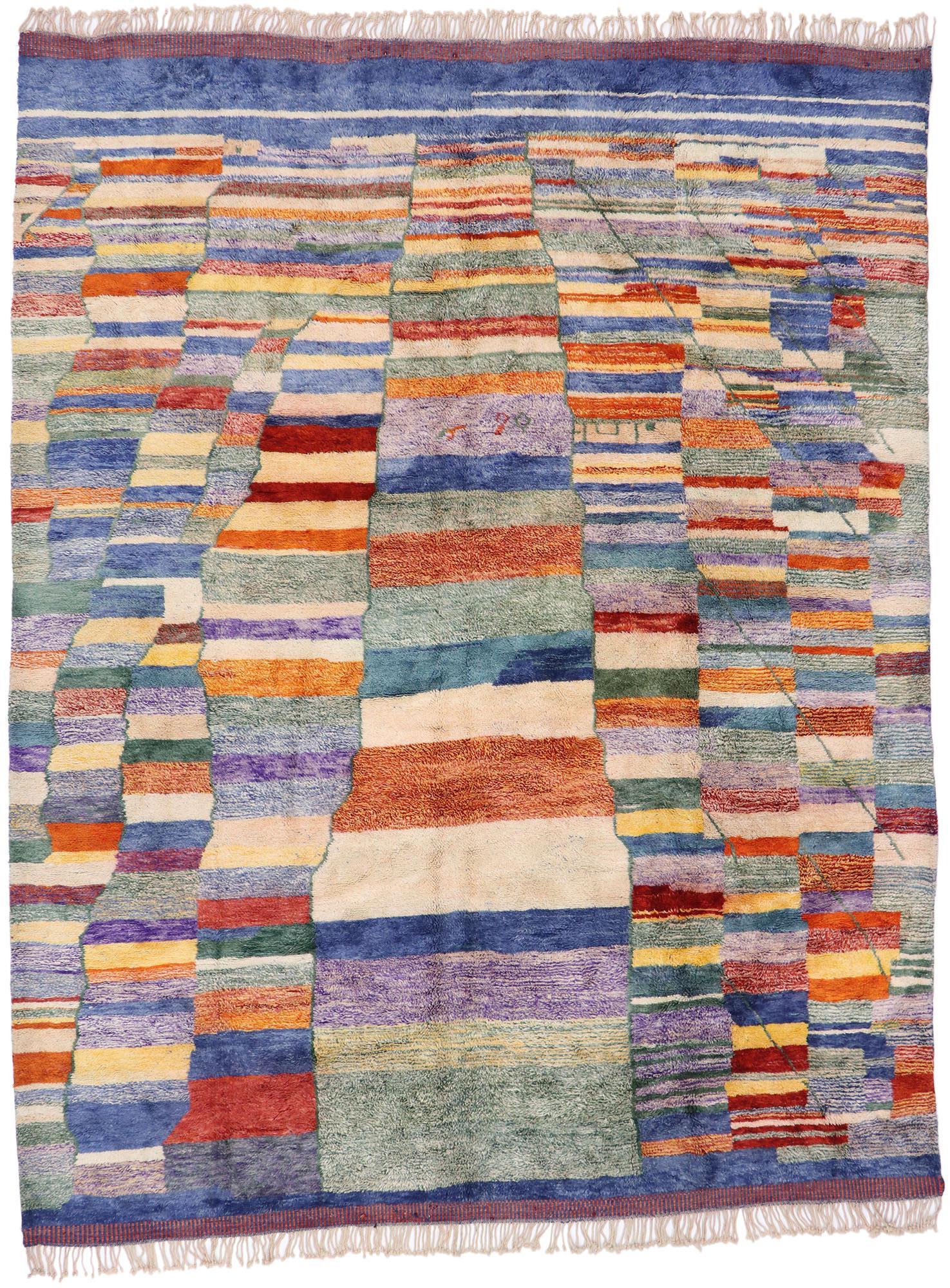 Berber Beni Mrirt Moroccan Rug Inspired by Paul Klee For Sale 1
