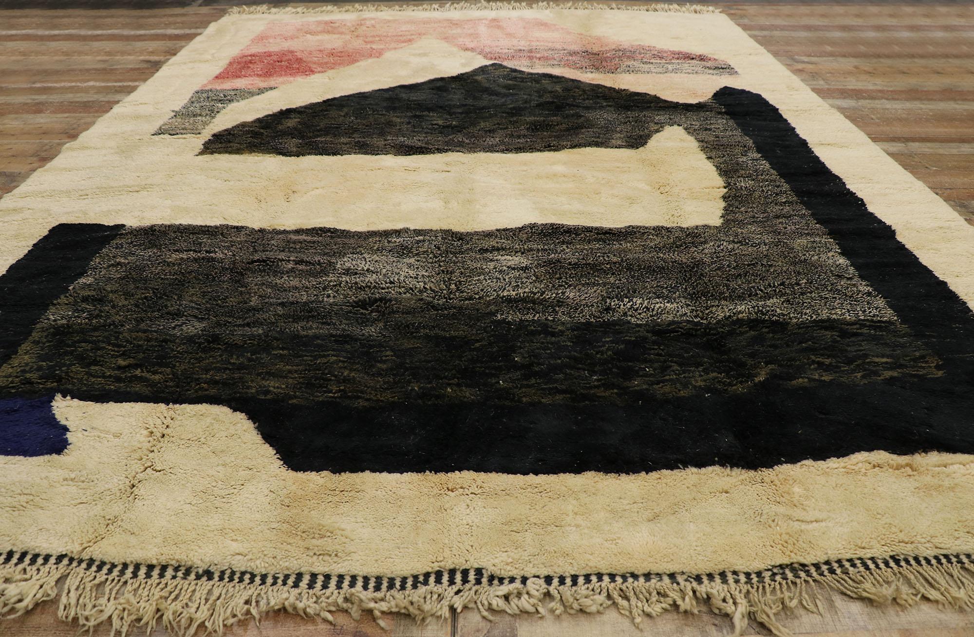 New Contemporary Berber Moroccan Rug Inspired by Victor Pasmore In New Condition For Sale In Dallas, TX
