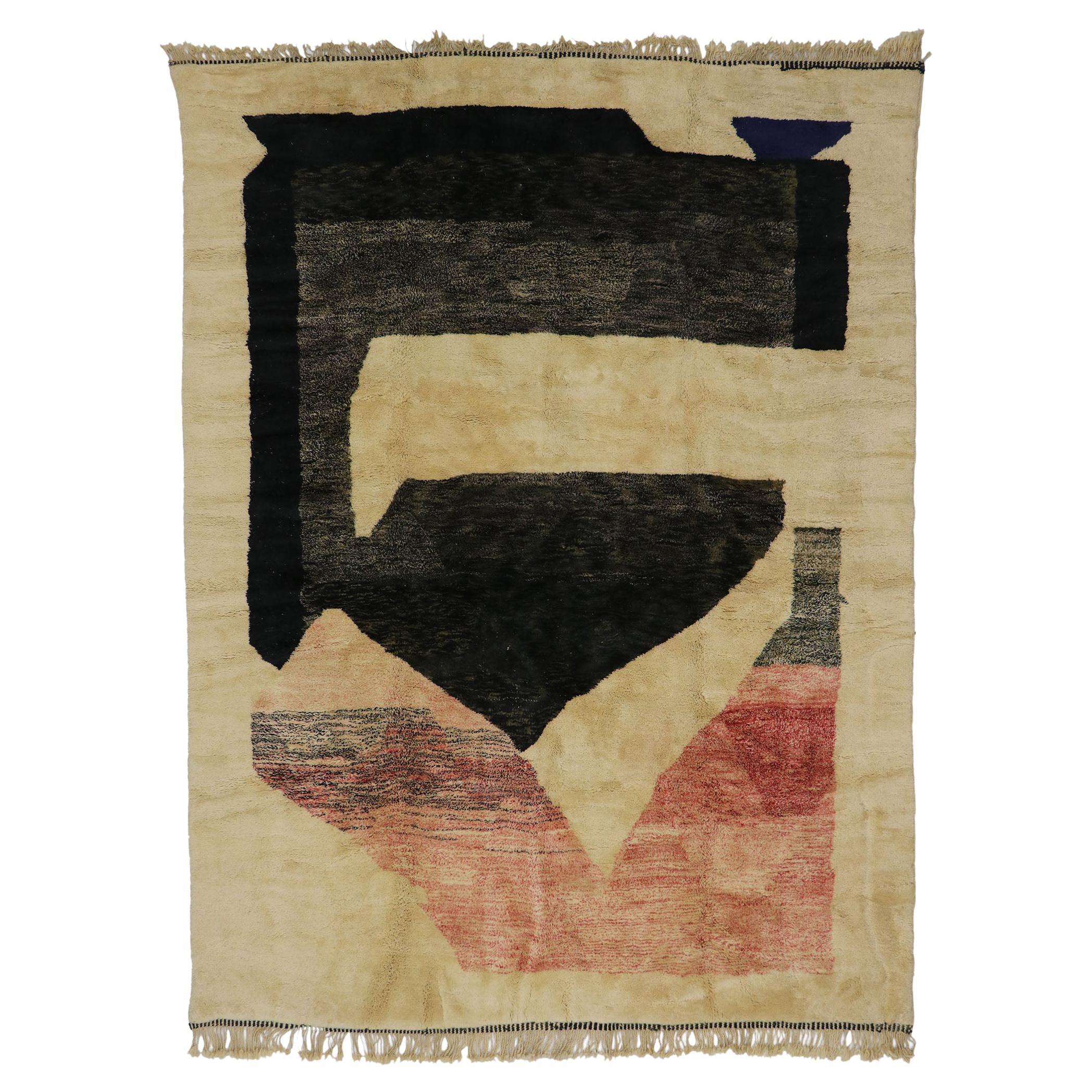 New Contemporary Berber Moroccan Rug Inspired by Victor Pasmore For Sale