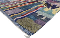 New Modern Berber Beni Mrirt Moroccan Rug with Expressionist Style