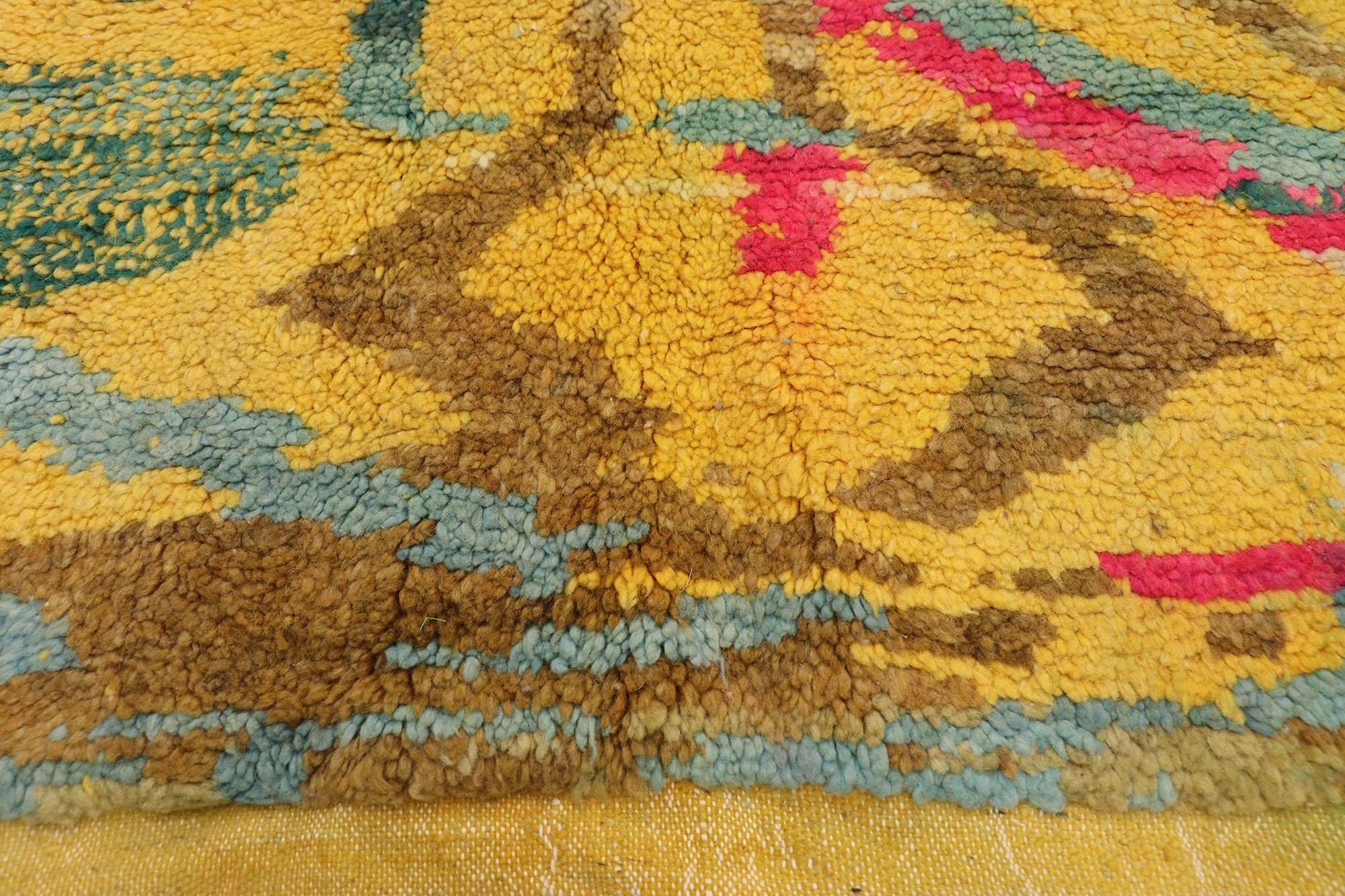 Nueva Alfombra Bereber Marroquí Contemporánea de Estilo Expresionista Abstracto Anudado a mano en venta