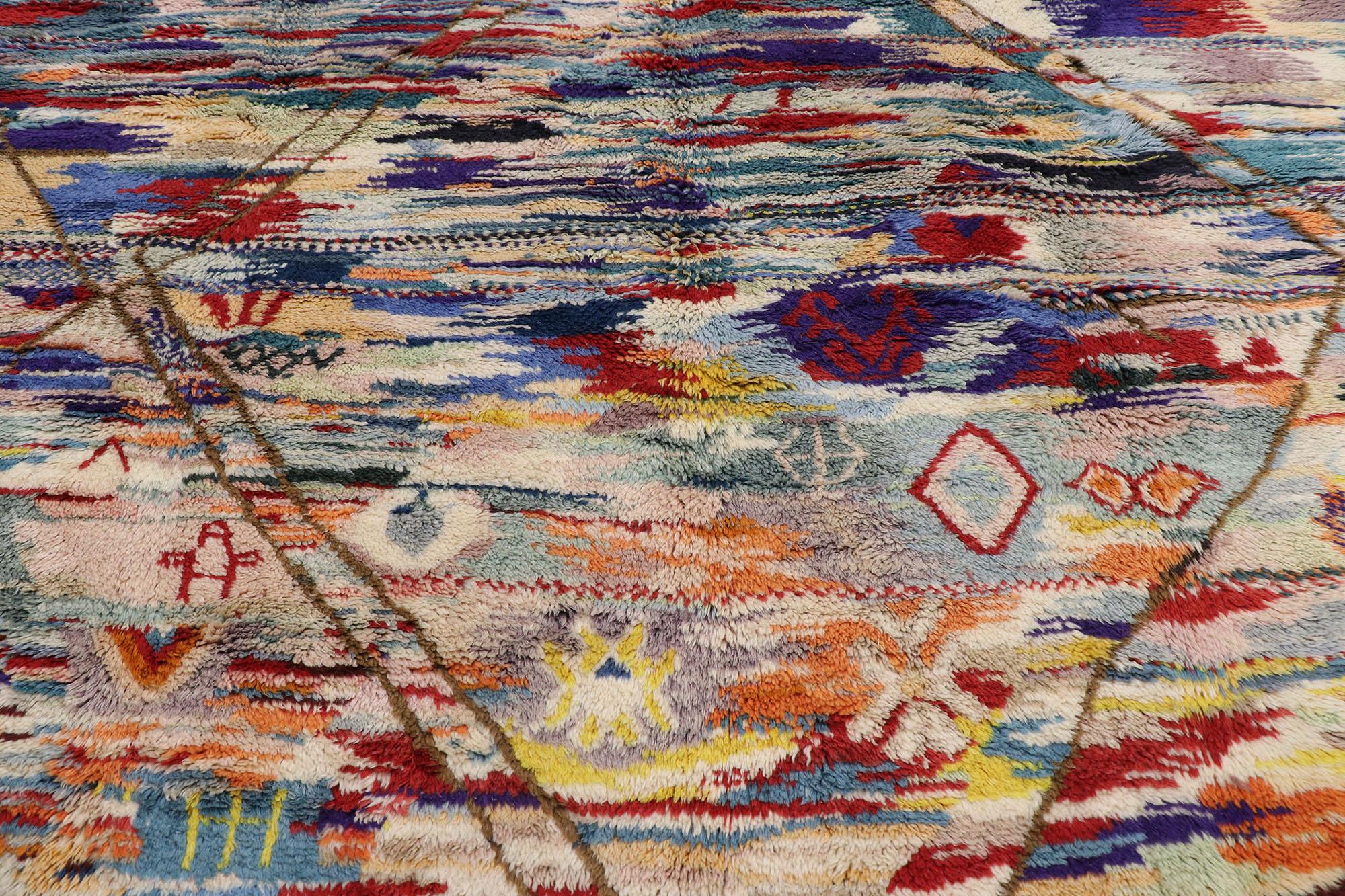 New Contemporary Berber Moroccan Rug with Abstract Expressionist Style In New Condition For Sale In Dallas, TX