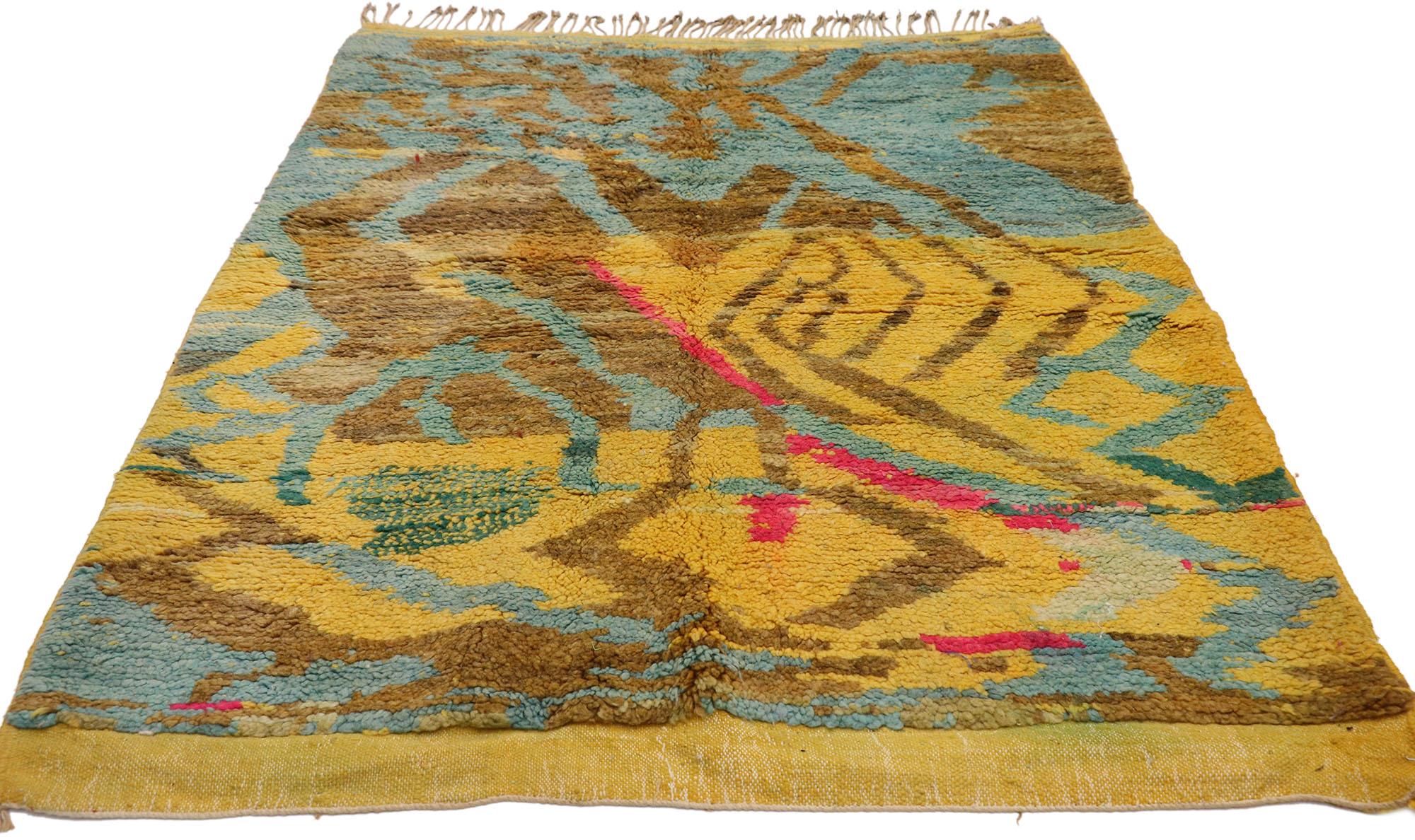 Nueva Alfombra Bereber Marroquí Contemporánea de Estilo Expresionista Abstracto Siglo XXI y contemporáneo en venta