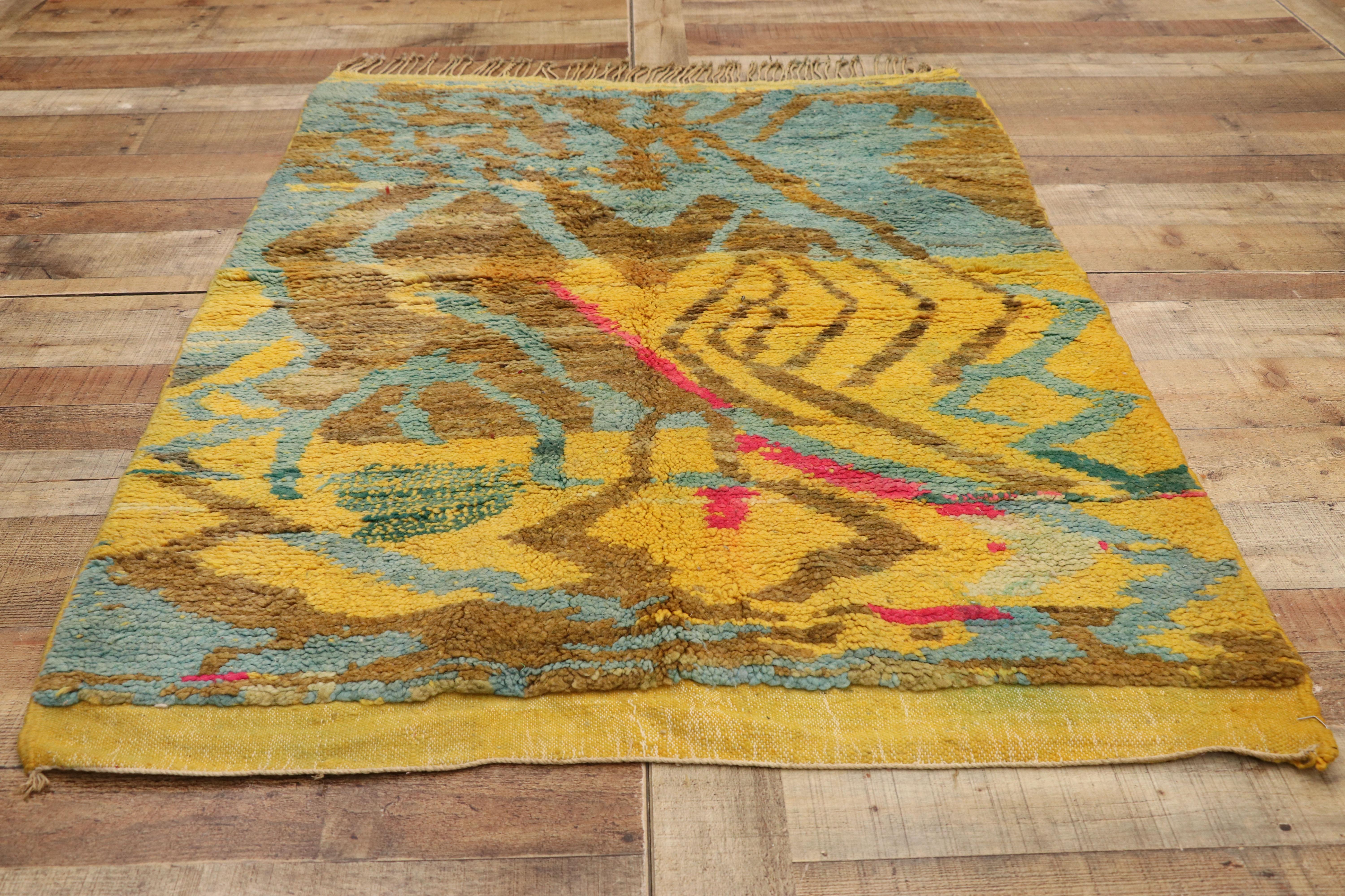 Nueva Alfombra Bereber Marroquí Contemporánea de Estilo Expresionista Abstracto en venta 2