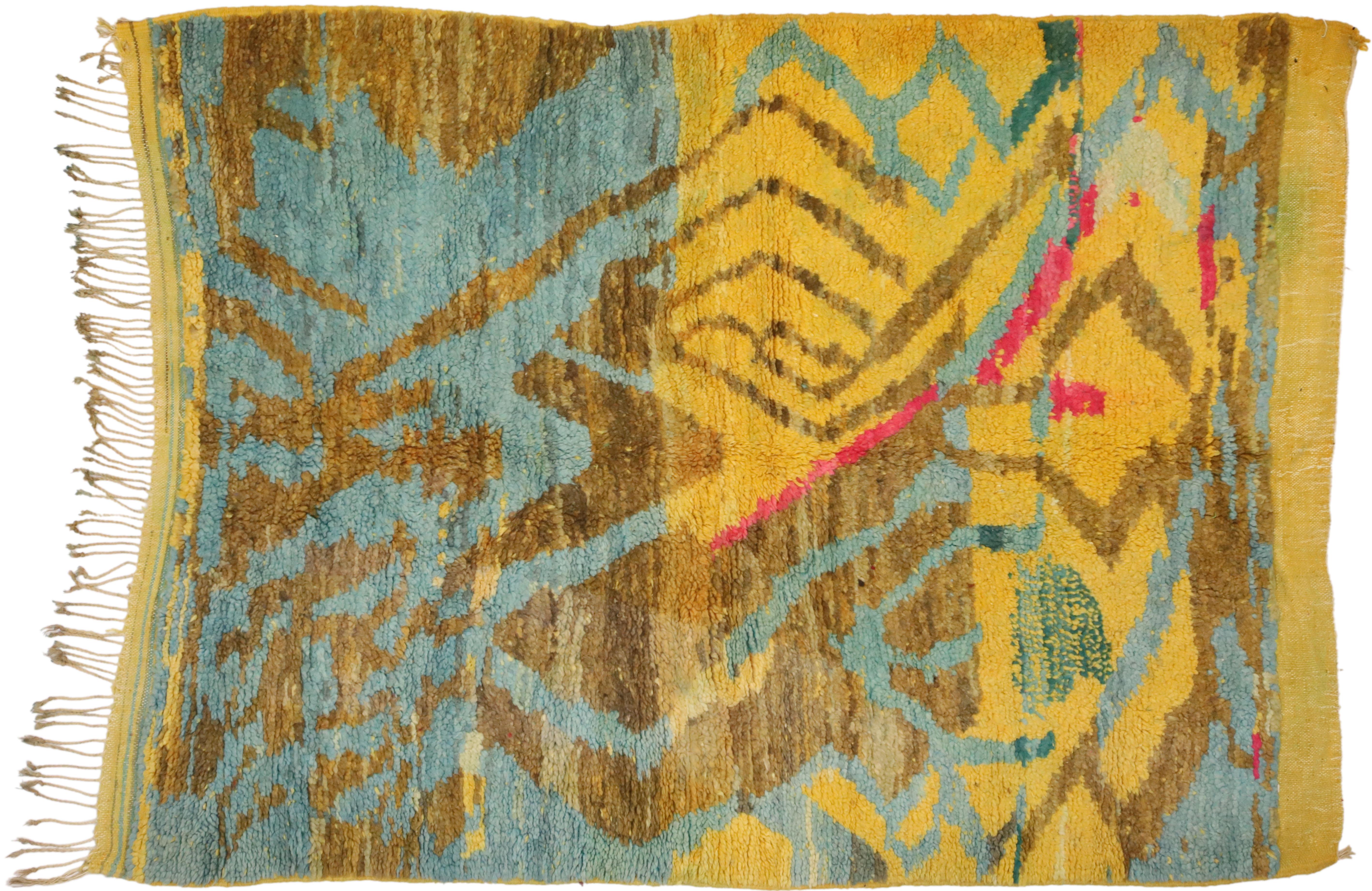 Nueva Alfombra Bereber Marroquí Contemporánea de Estilo Expresionista Abstracto en venta 3