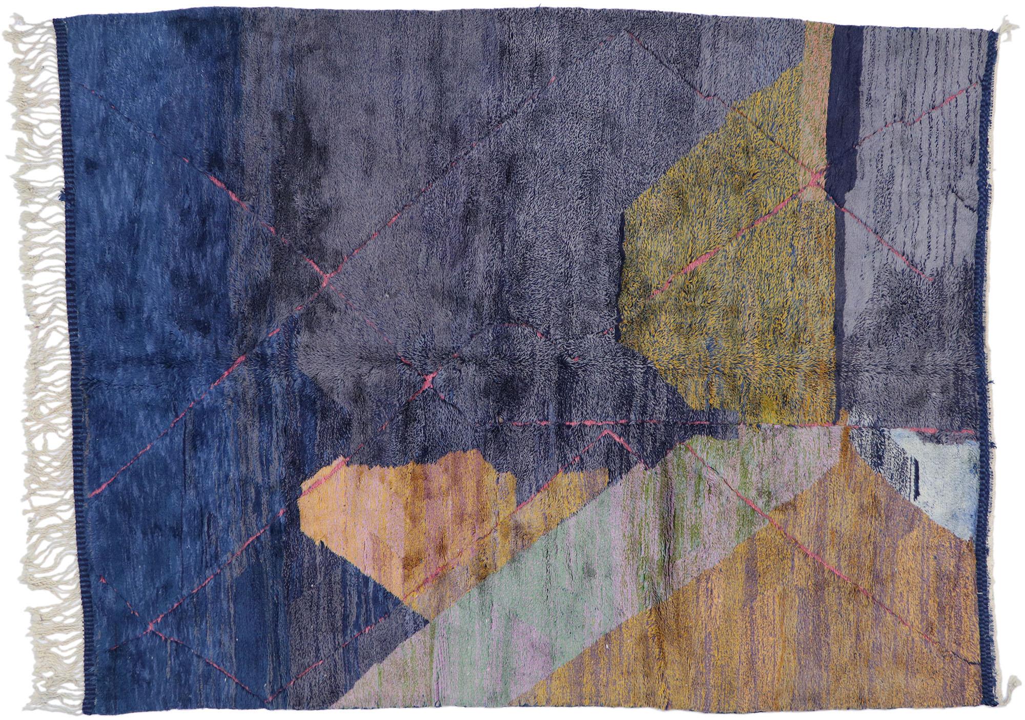 Tapis marocain moderne abstrait Beni Mrirt inspiré par Paul Klee en vente 1