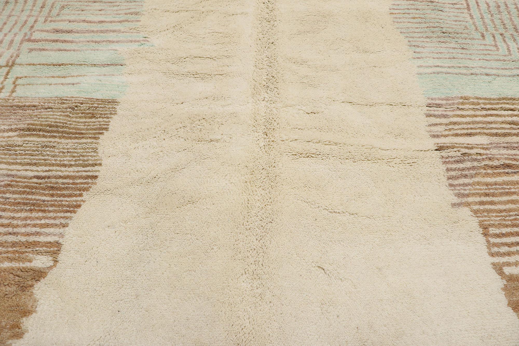 Zeitgenössischer marokkanischer Berberteppich im Bauhaus-Stil (Handgeknüpft) im Angebot