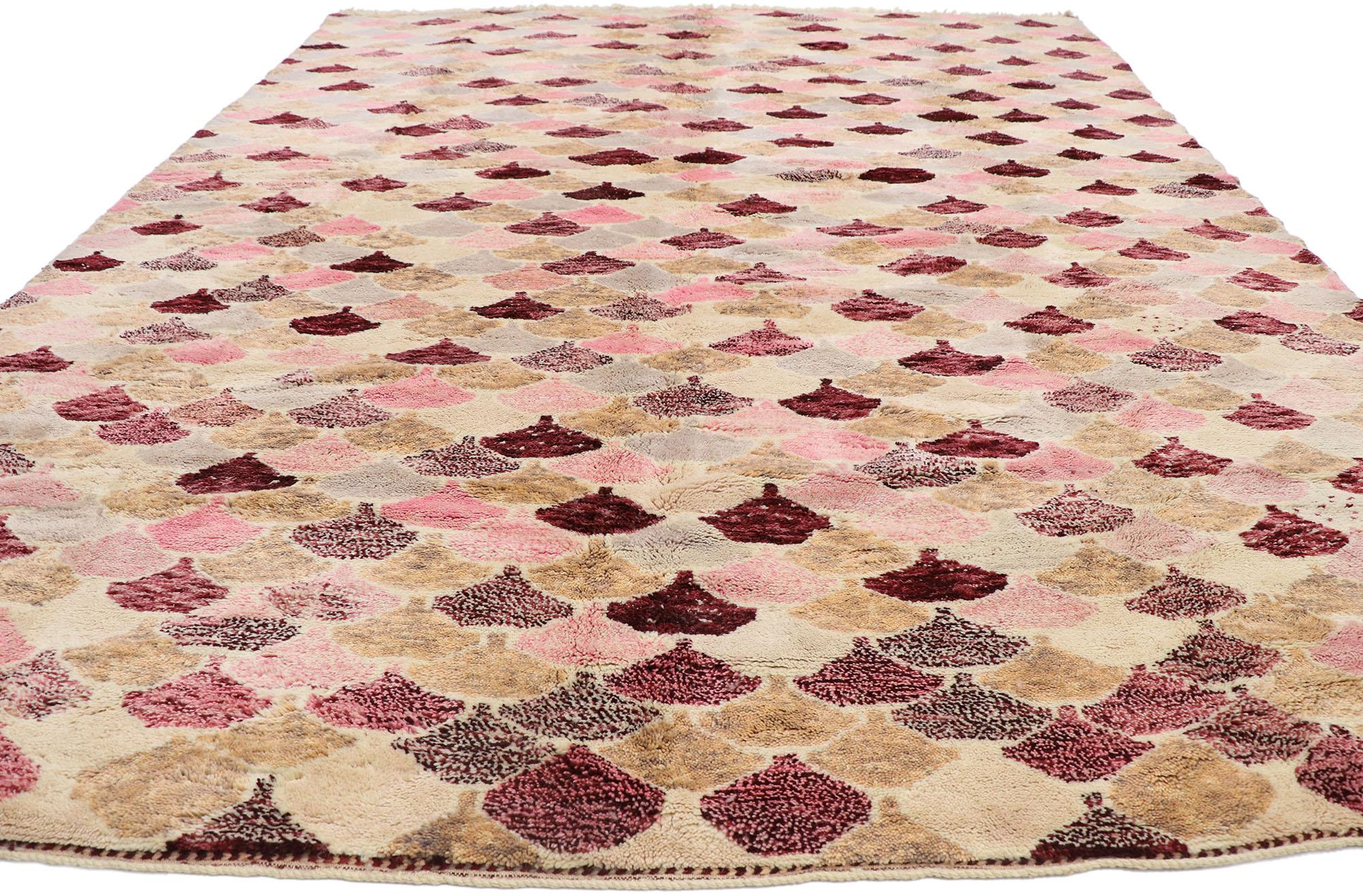 Tribal New Contemporary Berber Moroccan Rug with Bohemian Style For Sale
