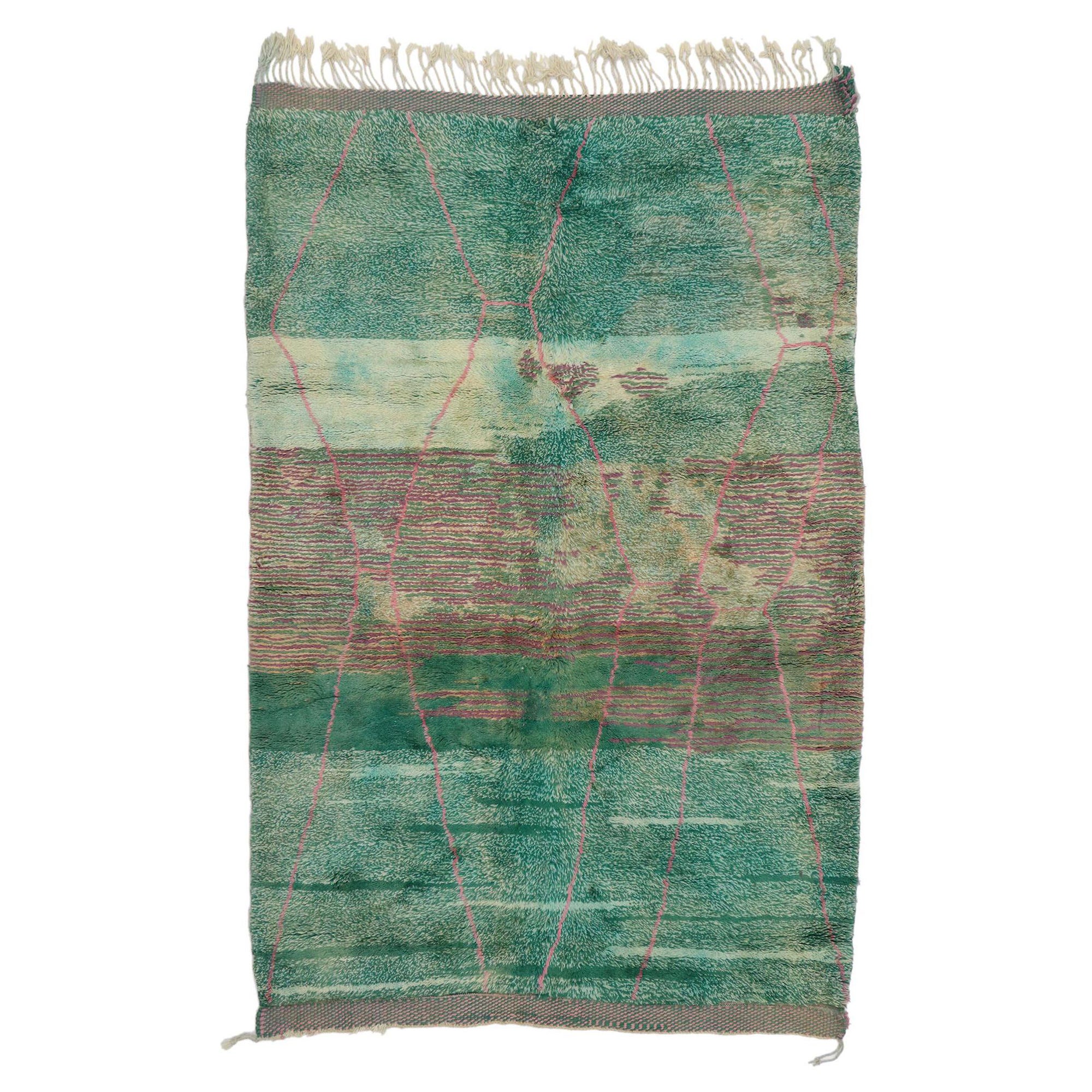 New Contemporary Berber Moroccan Rug with Bohemian Tribal Style