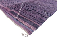 Large Purple Abstract Moroccan Rug, Modern Boho Meets Hygge Luxe