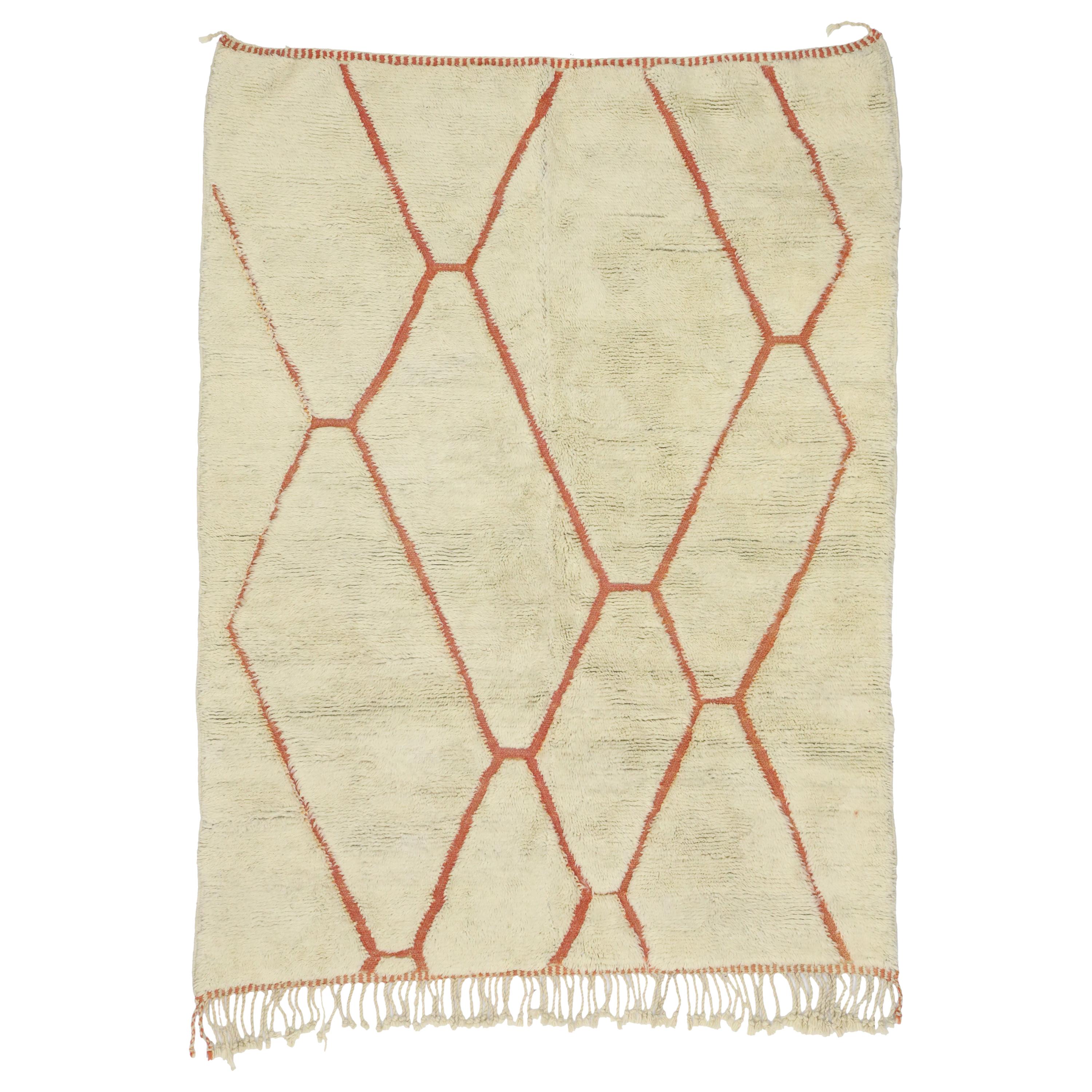 New Contemporary Berber Moroccan Rug with Cozy Hygge Vibes and Modern Style For Sale
