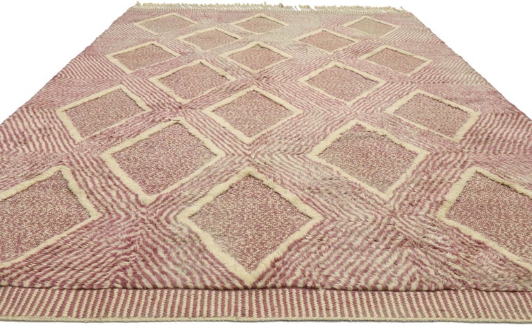 New Contemporary Berber Moroccan Rug with Diamond Pattern ...