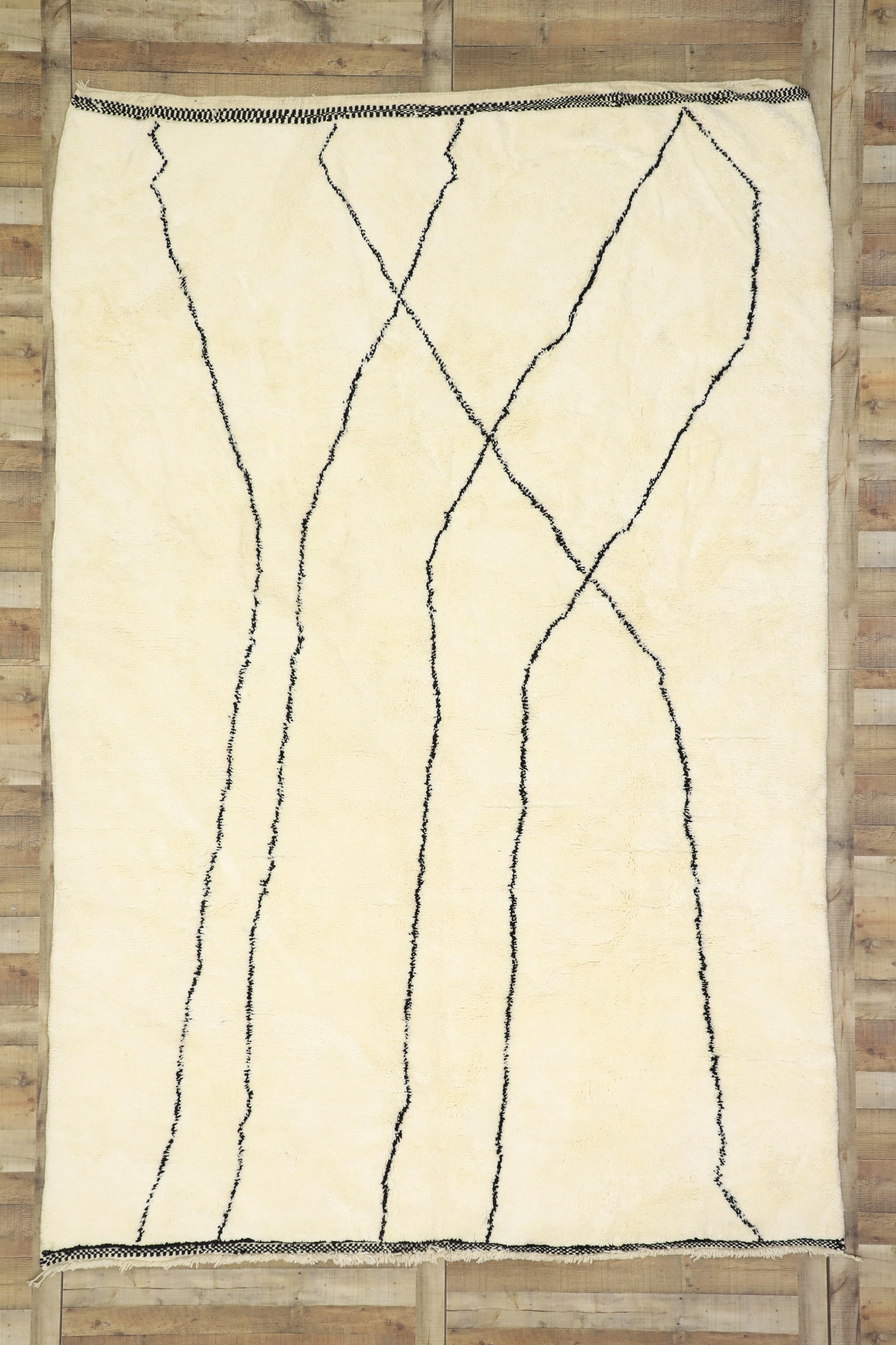 New Contemporary Berber Moroccan Rug with Minimalist Bauhaus Style 2