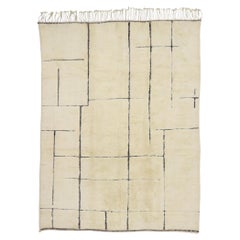 New Contemporary Berber Moroccan Rug with Minimalist Bauhaus Style