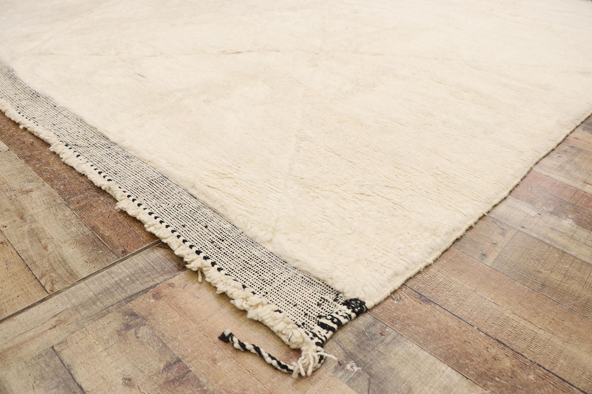 Nueva Alfombra Bereber Marroquí Contemporánea de Estilo Minimalista Lana en venta