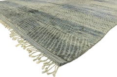 New Contemporary Berber Moroccan Rug with Abstract Linear Design and Plush Pile