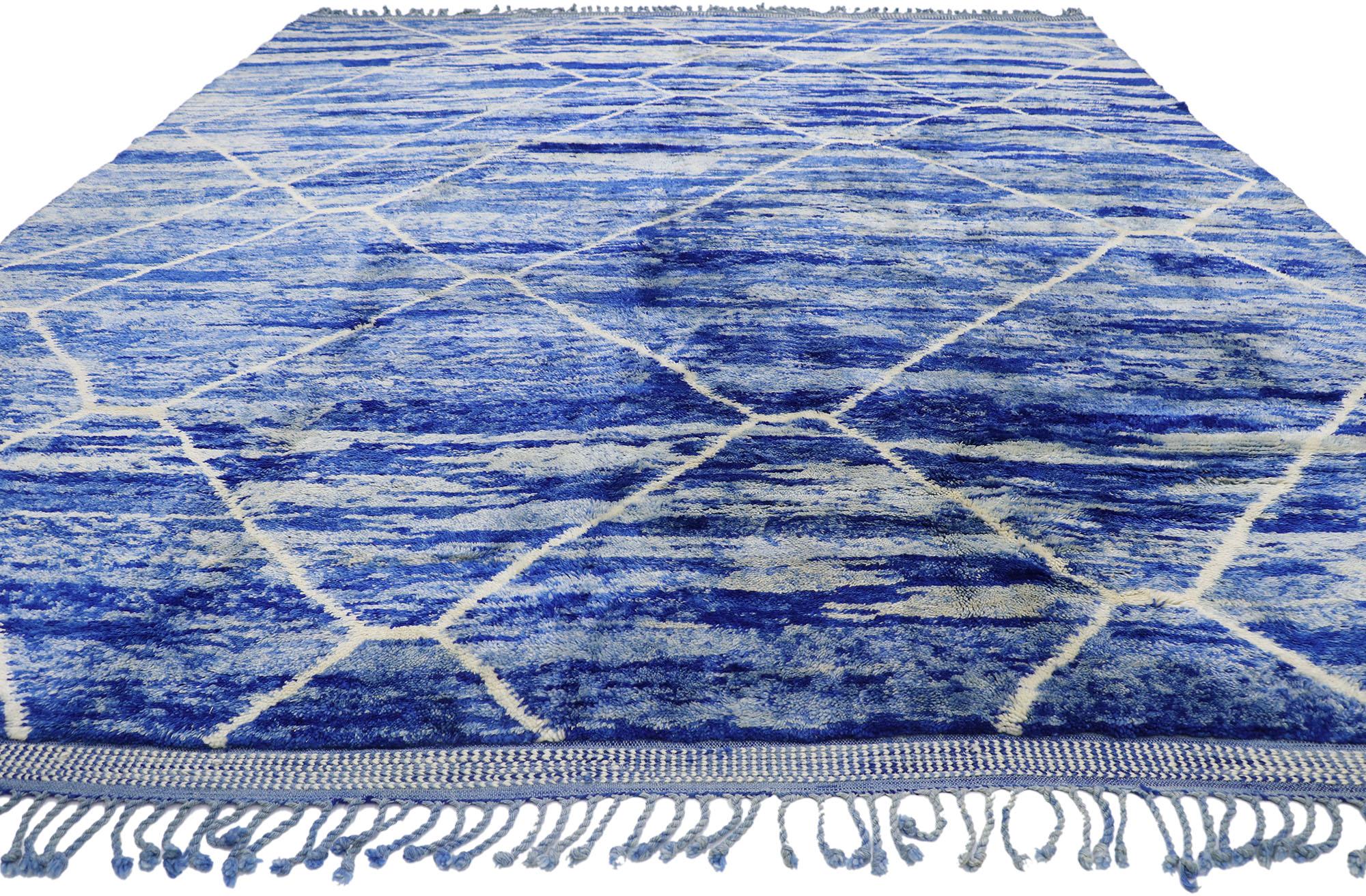 Expressionist New Contemporary Berber Moroccan Rug with Postmodern Bohemian Style For Sale