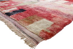 New Contemporary Berber Moroccan Rug with Postmodern Cubism Bauhaus Style