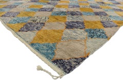 New Contemporary Berber Moroccan Rug with Preppy Boho Style