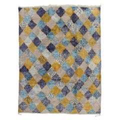 New Contemporary Berber Moroccan Rug with Preppy Boho Style