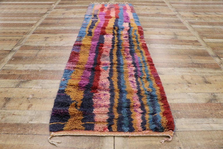 New Contemporary Berber Moroccan Runner Inspired by Hans Hofmann For Sale 1