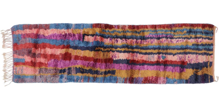 New Contemporary Berber Moroccan Runner Inspired by Hans Hofmann For Sale 3