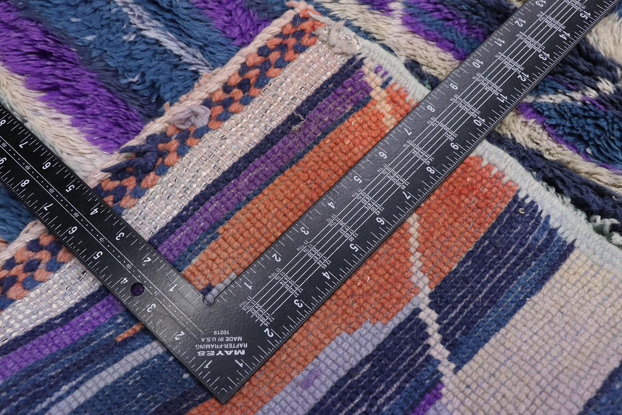 New Contemporary Berber Moroccan Runner Inspired by Sol LeWitt In New Condition For Sale In Dallas, TX