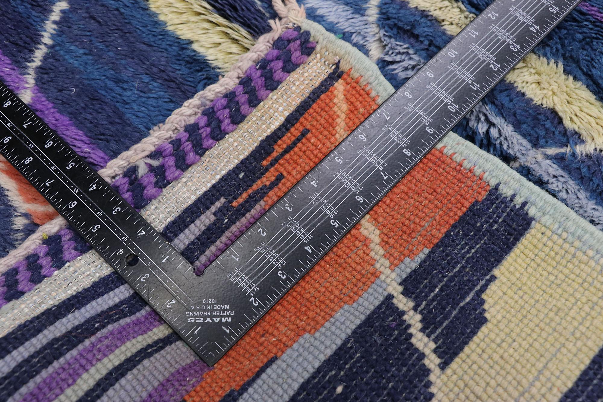 New Contemporary Berber Moroccan Runner Inspired by Sol LeWitt In New Condition For Sale In Dallas, TX