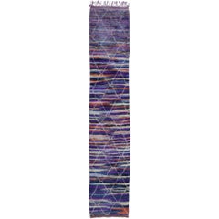 New Contemporary Berber Moroccan Runner Inspired by Sol LeWitt