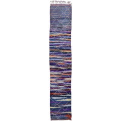 New Contemporary Berber Moroccan Runner Inspired by Sol LeWitt