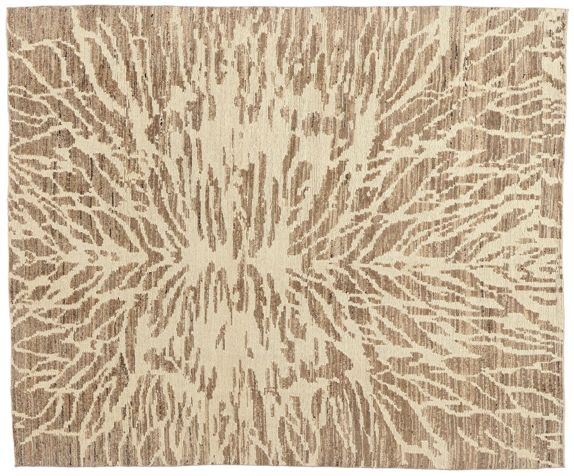 Nuovo tappeto biofilico contemporaneo con trama organica color terra in vendita 2