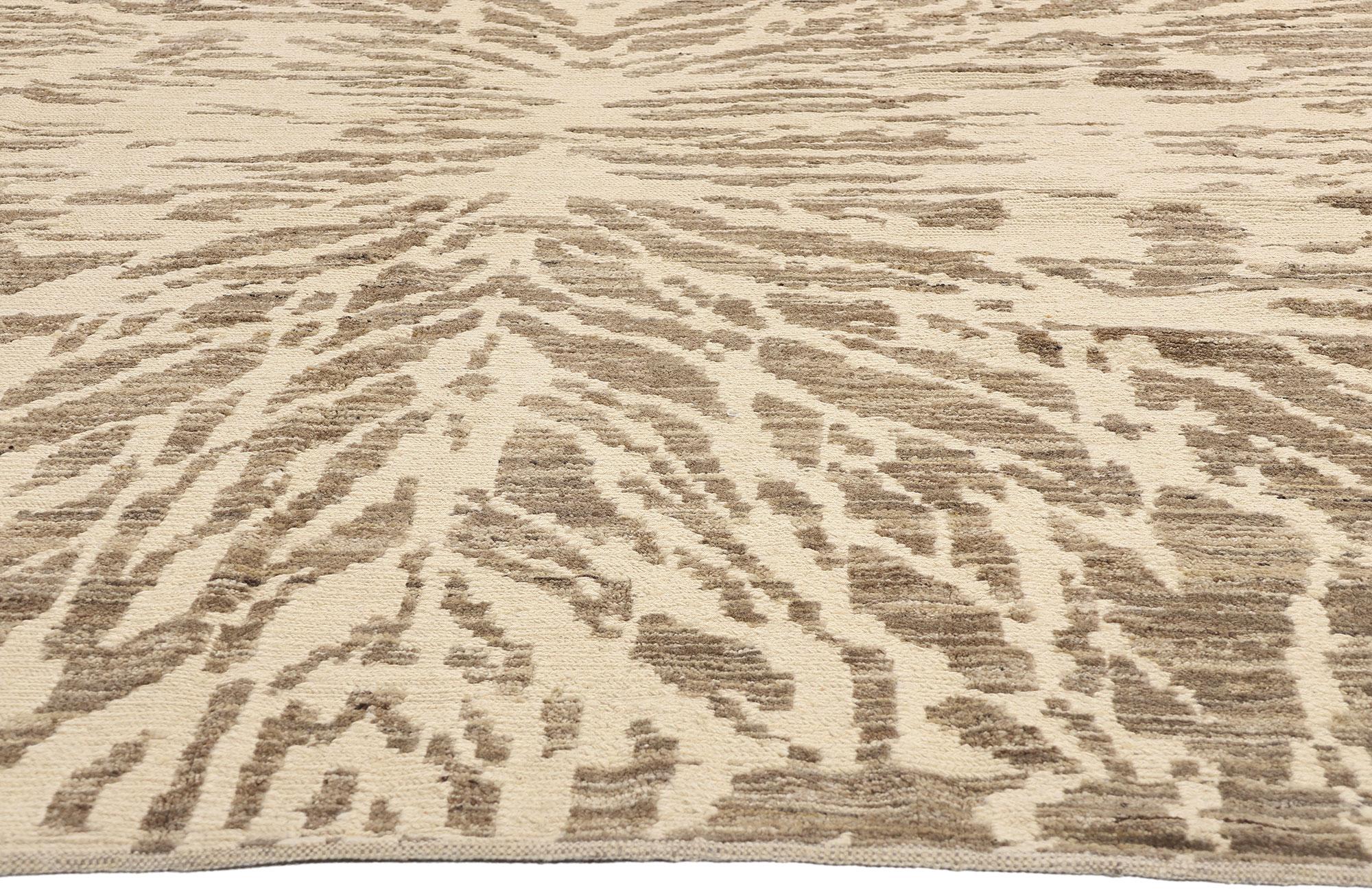 Nuovo tappeto biofilico contemporaneo con trama organica color terra In condizioni Nuovo in vendita a Dallas, TX