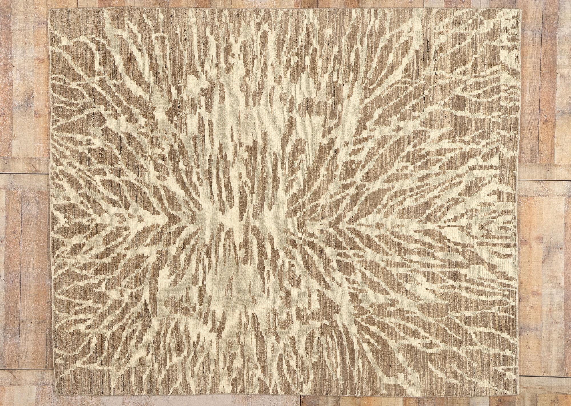 Nuovo tappeto biofilico contemporaneo con trama organica color terra in vendita 1