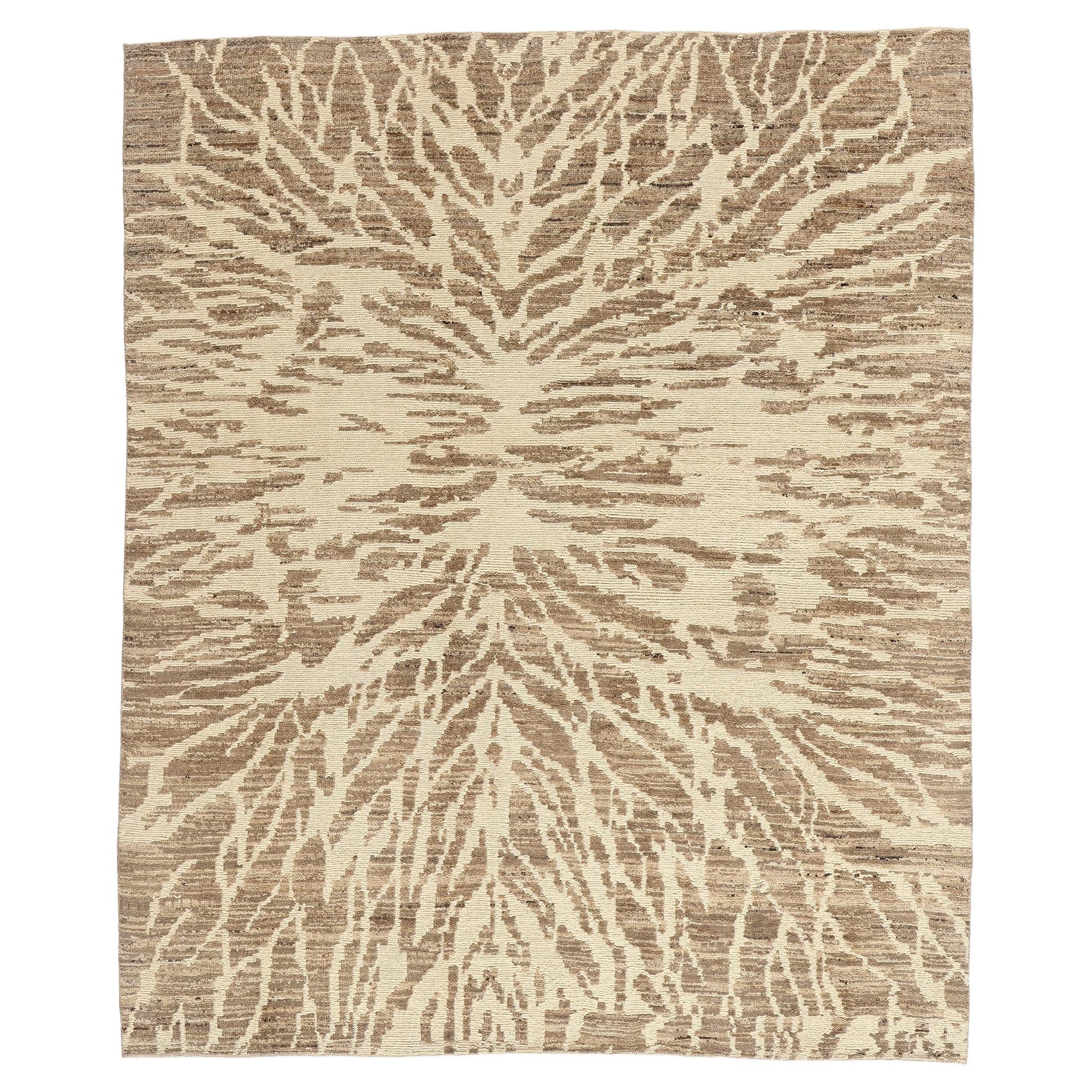 New Contemporary Biophilic Earth-Tone Organic Textured Carpet