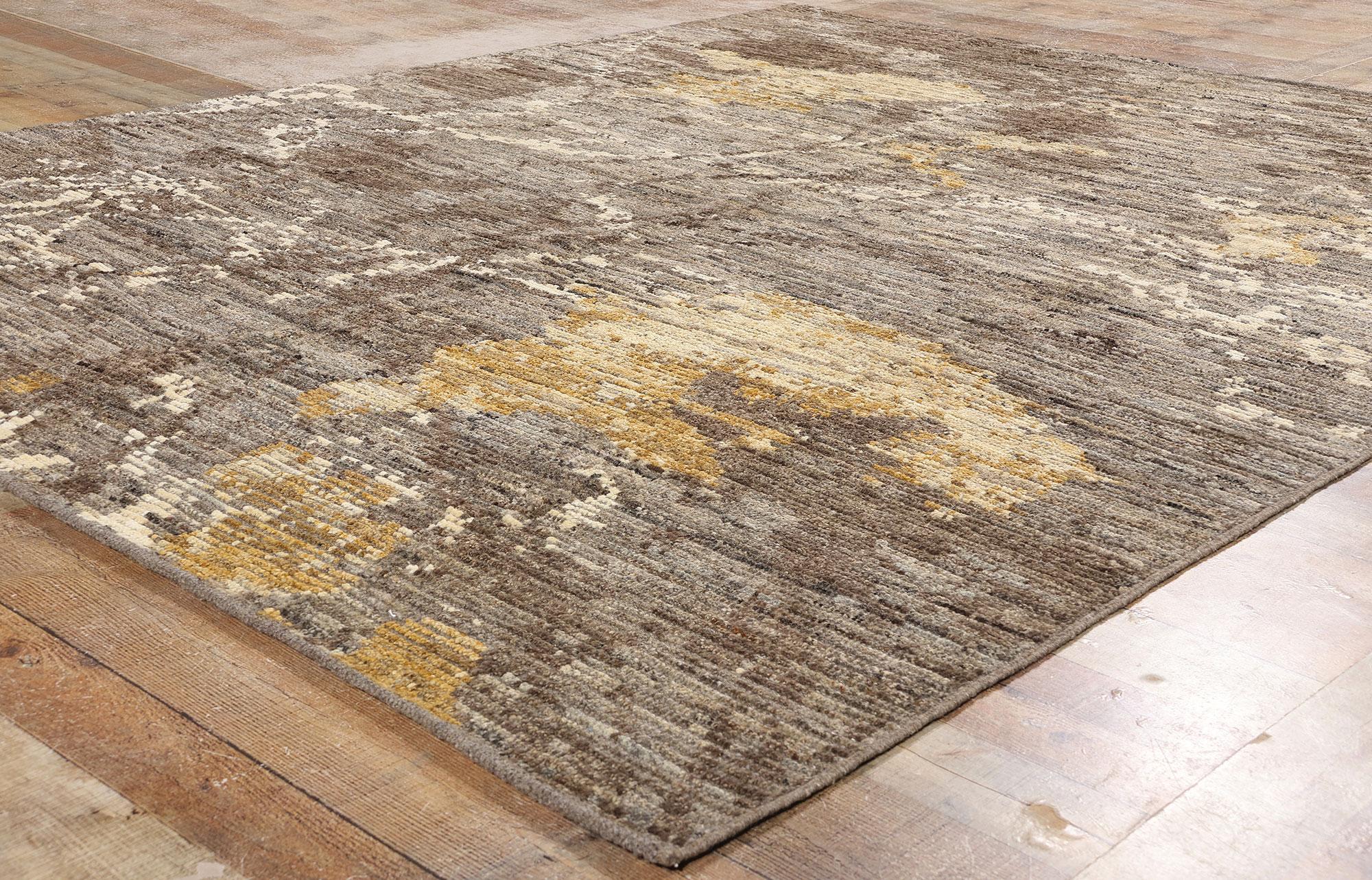 Organic Modern New Contemporary Biophilic Organic Moroccan Carpet For Sale