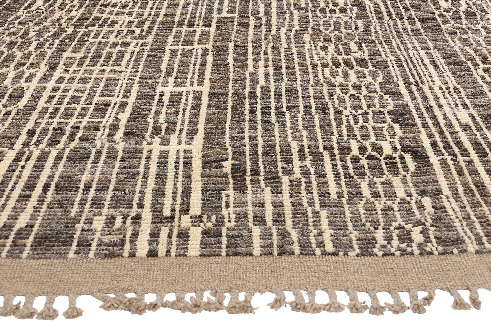 Indian New Contemporary Biophilic Organic Moroccan Carpet with Modern Style For Sale
