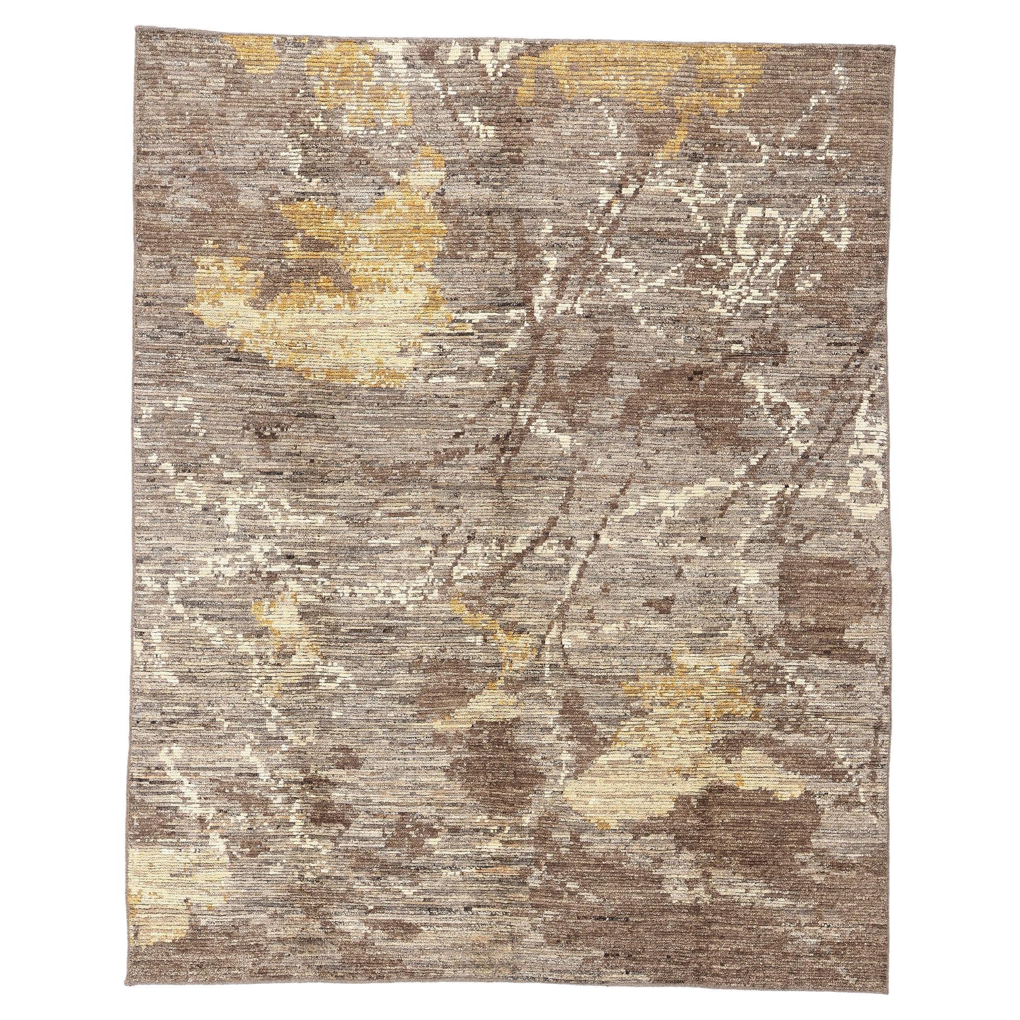New Contemporary Biophilic Organic Moroccan Carpet For Sale