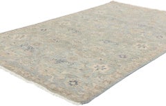 New Contemporary Blue & Grey Oushak Rug