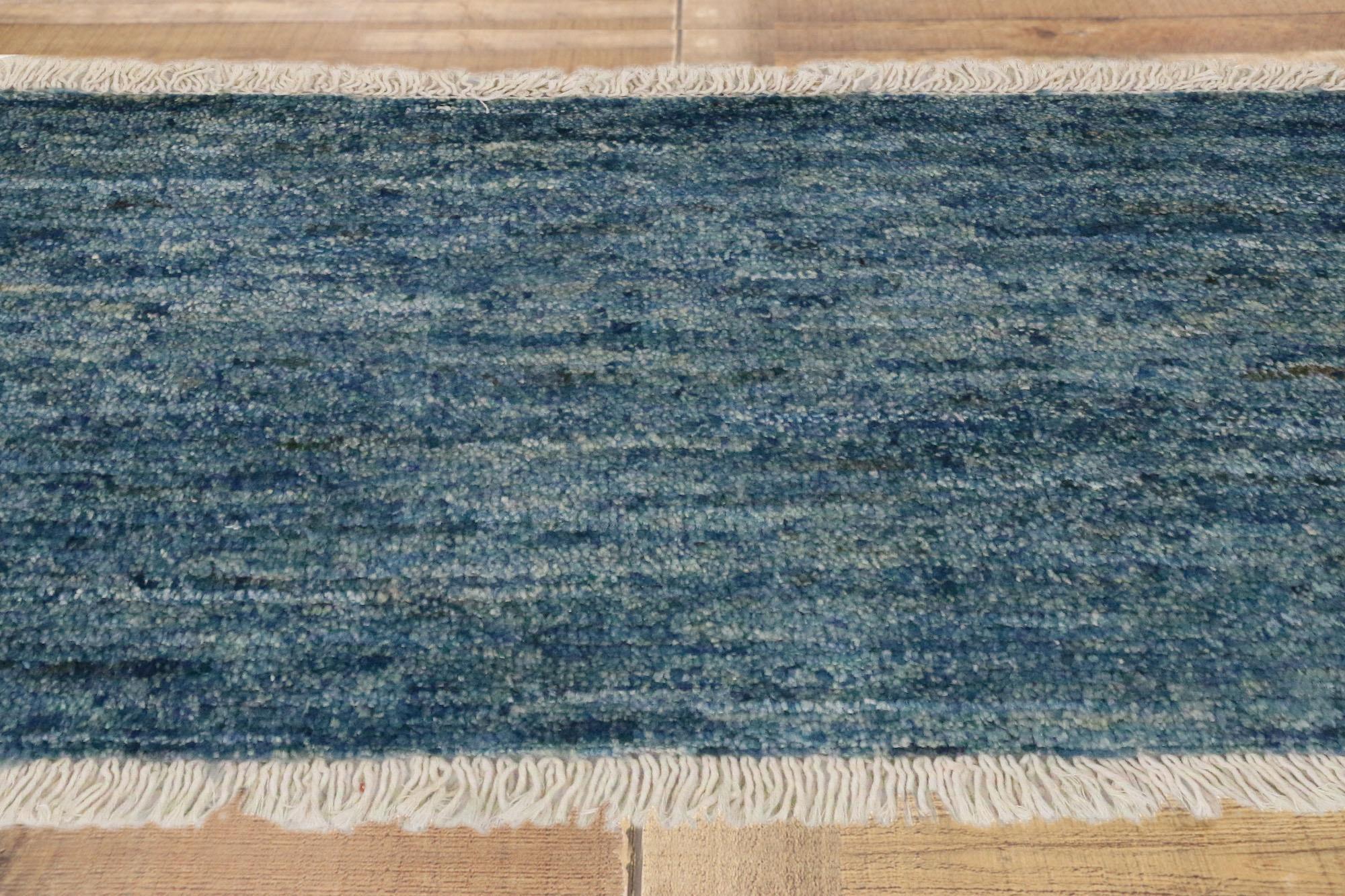 New Contemporary Blue Moroccan Rug For Sale 4