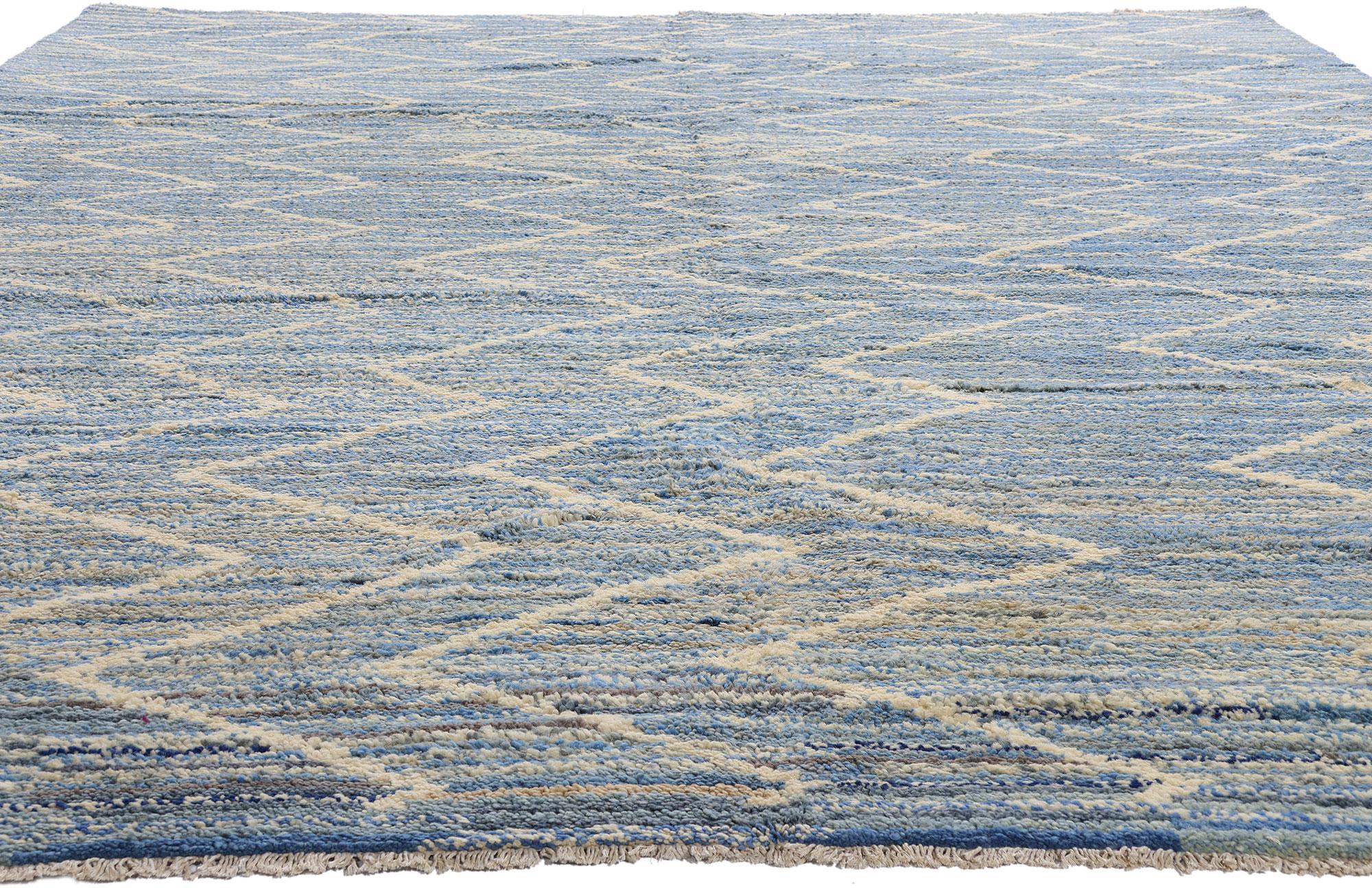 Nueva alfombra marroquí contemporánea azul Pakistaní en venta
