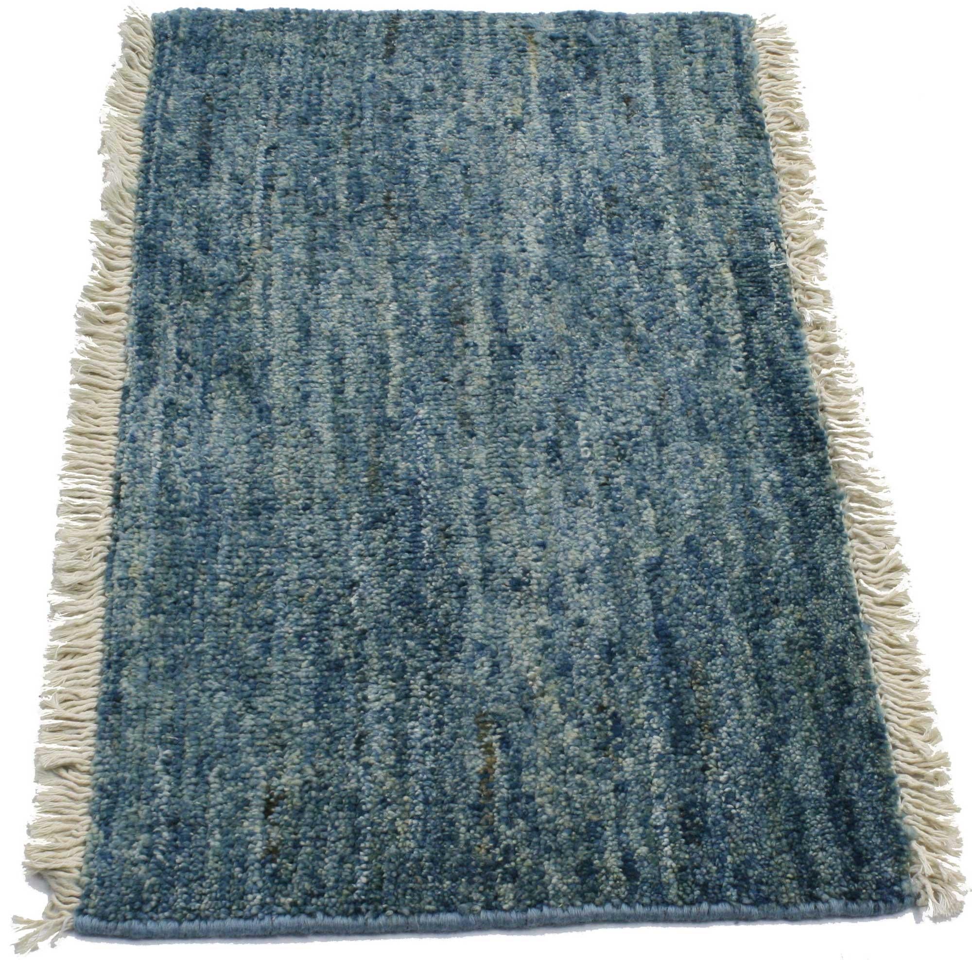 Bohemian New Contemporary Blue Moroccan Rug For Sale