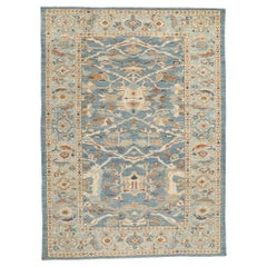 New Contemporary Blue Persian Sultanabad Rug