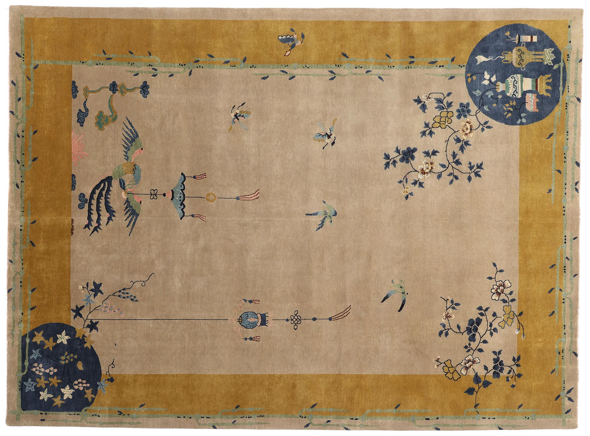 New Contemporary Chinese Art Deco Rug with Modern Style For Sale 3