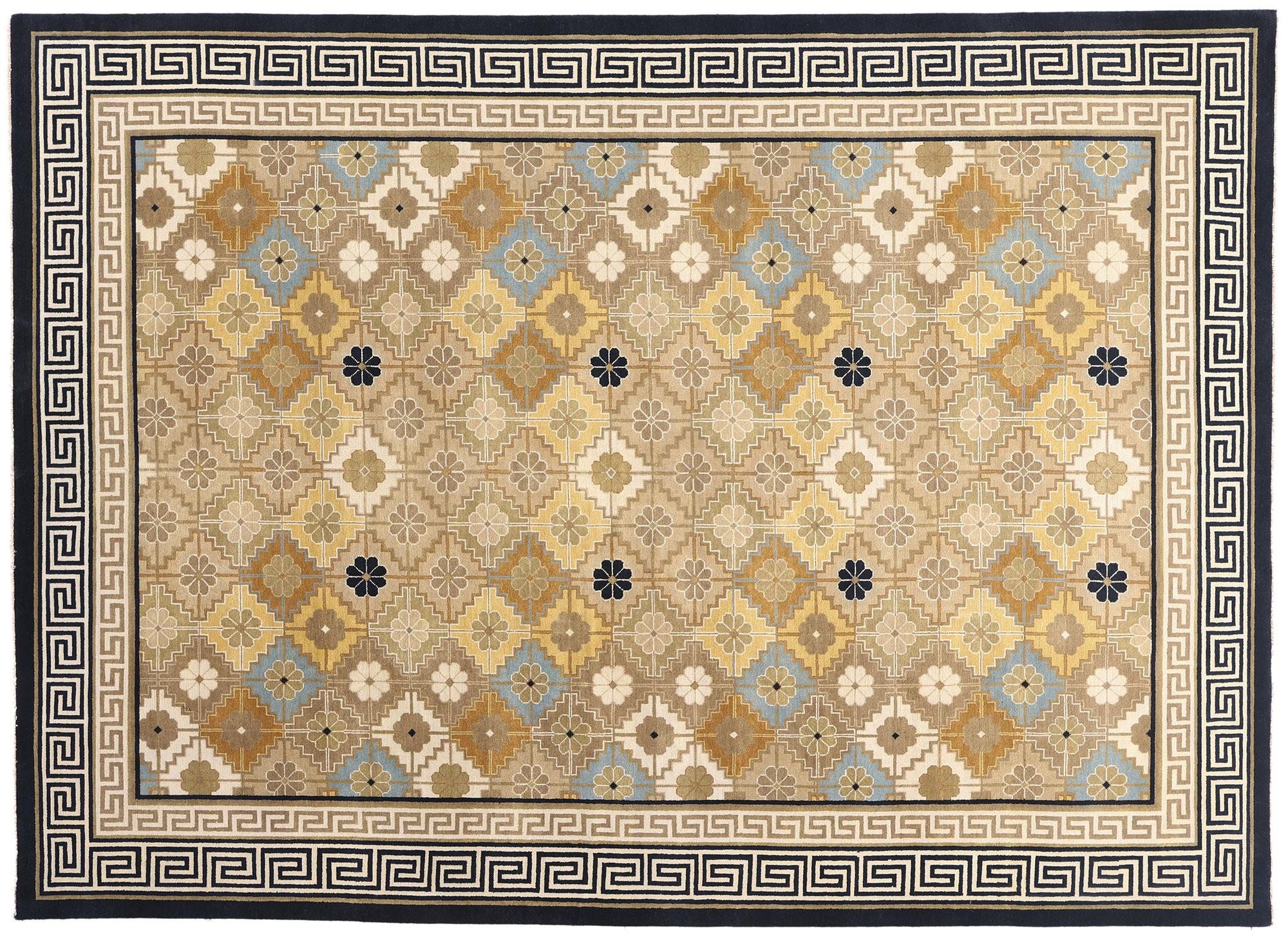 New Contemporary Chinese Art Deco Rug with Modern Style (nouveau tapis chinois contemporain de style Art déco et Modernity) en vente 2