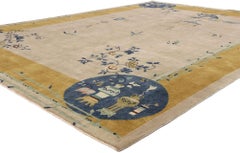 Golden Harmony: A Modern Chinese Art Deco Pictorial Masterpiece of Refinement