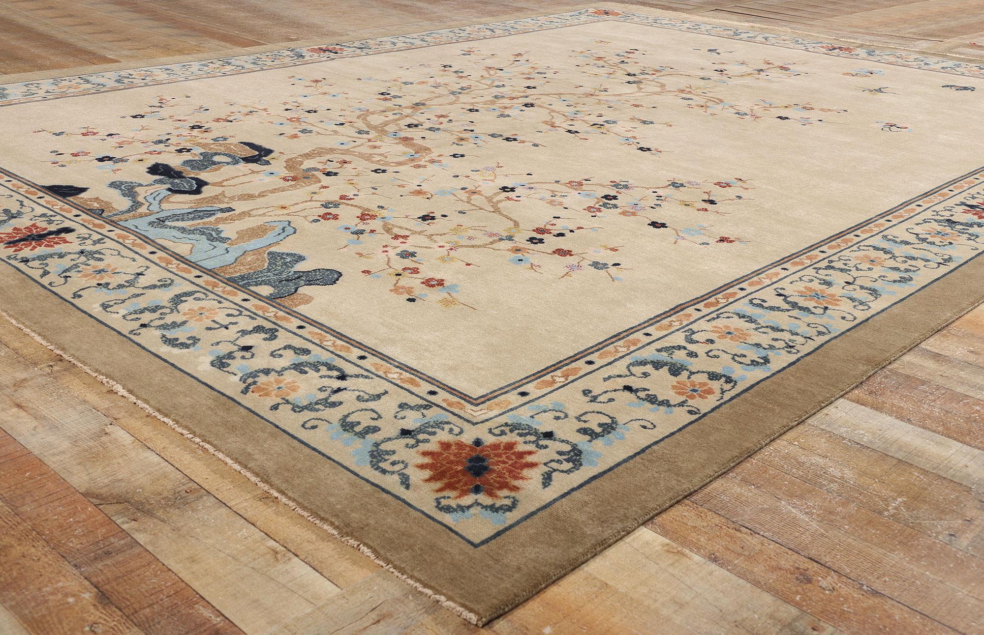 Qing New Contemporary Chinese Art Deco Rug con stile moderno in vendita