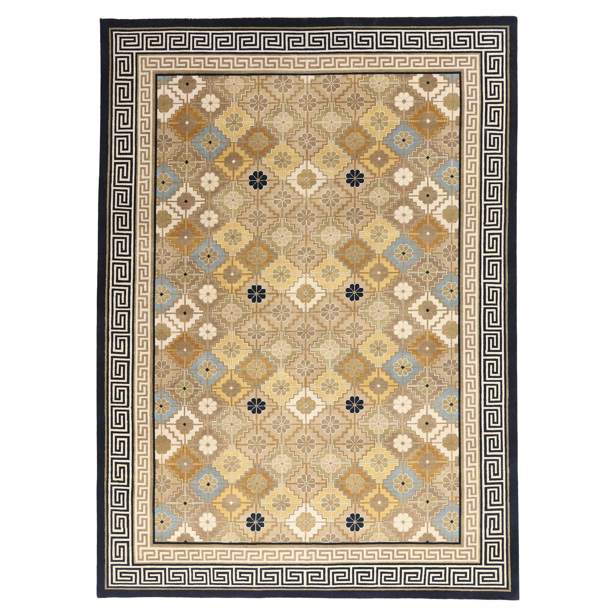 New Contemporary Chinese Art Deco Rug con stile moderno