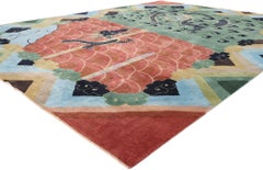 New Contemporary Chinese Art Deco Style Pictorial Rug, 09'11 x 13'05