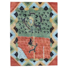 New Contemporary Chinese Art Deco Style Pictorial Rug, 09'11 x 13'05