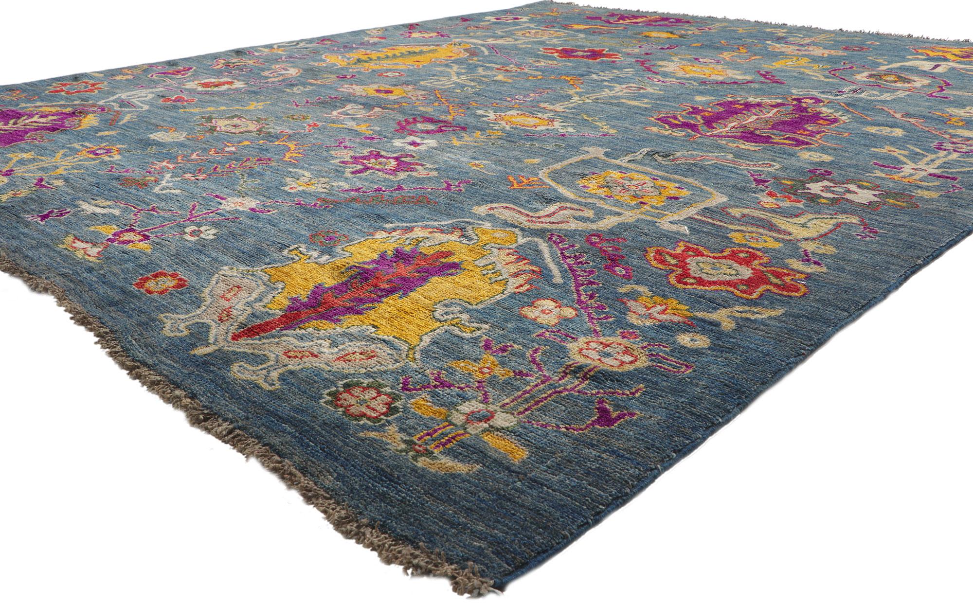80818 New Contemporary Oushak-Teppich, 09'01 x 10'11.